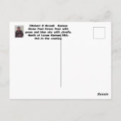 Kansas Stone Post Fence Post, Post Card. Postkarte (Rückseite)