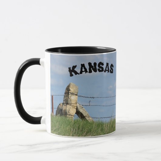 Kansas Stone Postzaun mit Sky Coffee Tasse/Cup Tasse (Links)
