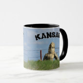 Kansas Stone Postzaun mit Sky Coffee Tasse/Cup Tasse (VorderseiteRechts)