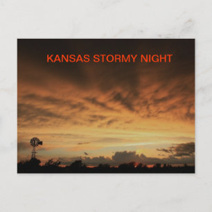 KANSAS STORMY NACHT Postkarte