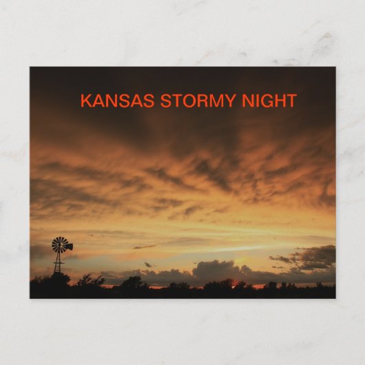 KANSAS STORMY NACHT Postkarte (Vorderseite)