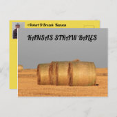 Kansas Straw Bales POST CARD Postkarte (Vorne/Hinten)