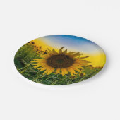 Kansas Sunflower Field Pappteller (Schrägansicht)