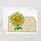 Kansas Sunflower Postkarte (Vorne/Hinten)