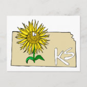 Kansas Sunflower Postkarte (Vorderseite)