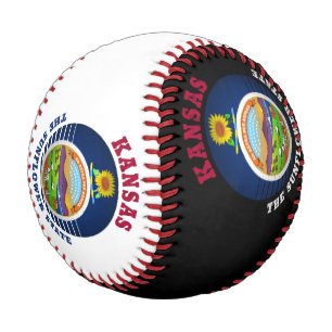 KANSAS SUNFLOWER STAAT FLAG BASEBALL
