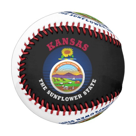 KANSAS SUNFLOWER STAAT FLAG BASEBALL (Vorderseite Links)