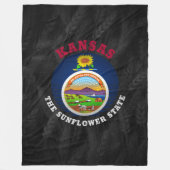 KANSAS SUNFLOWER STAAT FLAG FLEECEDECKE (Vorderseite)