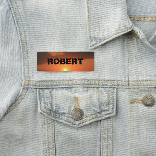 Kansas Sunset Back Ground Name Tag Namensschild (Beispiel)