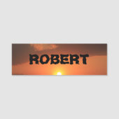 Kansas Sunset Back Ground Name Tag Namensschild (Vorderseite)