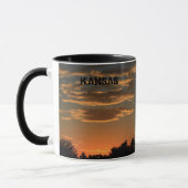 Kansas Sunset mit bunten Wolken. Tasse (Links)