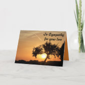 Kansas Sunset mit Cross Sympathy Card Karte (Vorderseite)