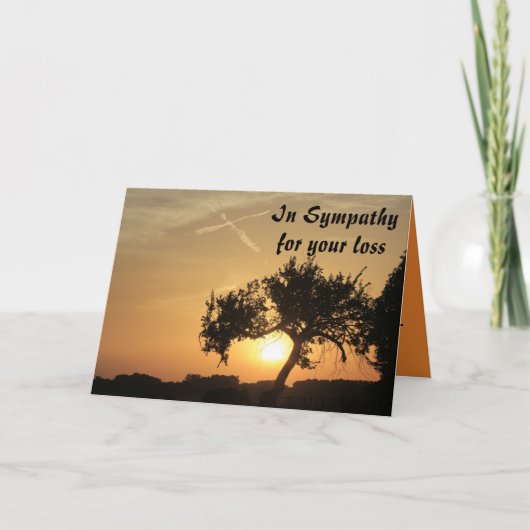 Kansas Sunset mit Cross Sympathy Card Karte (Vorderseite)