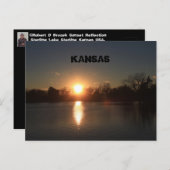 Kansas Sunset mit Reflection POST CARD Postkarte (Vorne/Hinten)