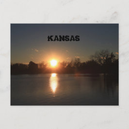 Kansas Sunset mit Reflection POST CARD Postkarte