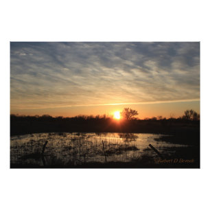 Kansas Sunset mit Reflektion Foto Erweiterung