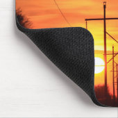 Kansas Sunset mit Silhouette Baummousepad Mousepad (Ecke)