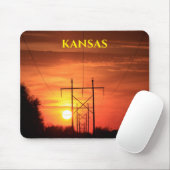 Kansas Sunset mit Silhouette Baummousepad Mousepad (Mit Mouse)