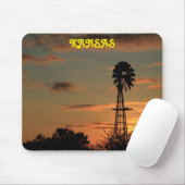 Kansas Sunset mit Windmill Silhouette Mouse-Pad Mousepad (Mit Mouse)