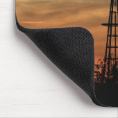 Kansas Sunset mit Windmill Silhouette Mouse-Pad Mousepad (Ecke)