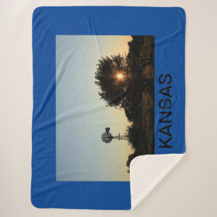 Kansas Sunset mit Windmühle Sherpadecke