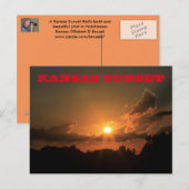 Kansas Sunset Post Card Postkarte (Vorne/Hinten)