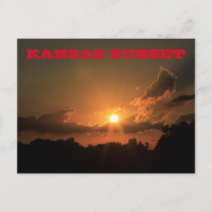 Kansas Sunset Post Card Postkarte