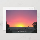 Kansas Sunset Postcard Postkarte (Vorne/Hinten)