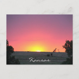 Kansas Sunset Postcard Postkarte