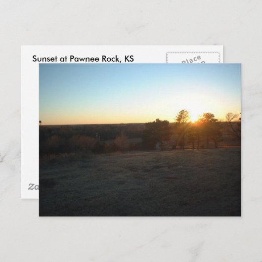 Kansas Sunset Postkarte (Vorne/Hinten)