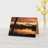 Kansas Sunset Reflection Birthday Card Karte (Gelbe Blume)
