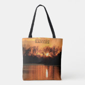 Kansas Sunset Reflection Foto Totbeutel Tasche (Rückseite)