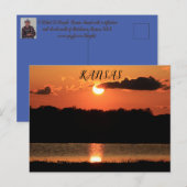 Kansas Sunset Reflection Post Card. Postkarte (Vorne/Hinten)