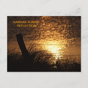 KANSAS SUNSET REFLECTION Postkarte