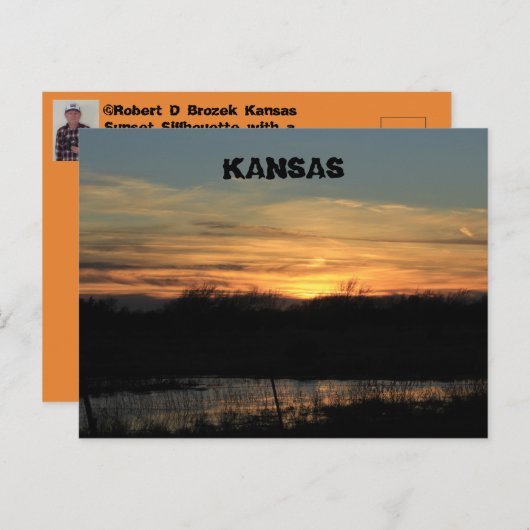 Kansas Sunset Reflexion. Postkarte. Postkarte (Vorne/Hinten)
