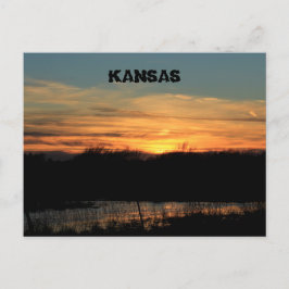 Kansas Sunset Reflexion. Postkarte. Postkarte