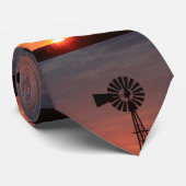 Kansas Sunset Windmill KRAWATTE (Gerollt)