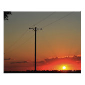 Kansas Sunset with Clouds Foto Erweiterung (Vorne)