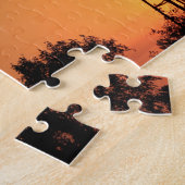 Kansas Sunset with farm Windmill silhouette Puzzle (Seite)