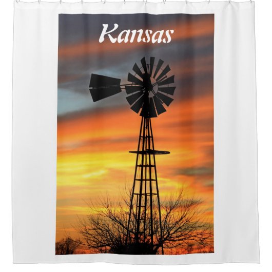 Kansas Sunset's Duschvorhang (Vorderseite)
