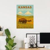 Kansas Tallgrass Prairie National Preserve V01 Poster (Heimbüro)