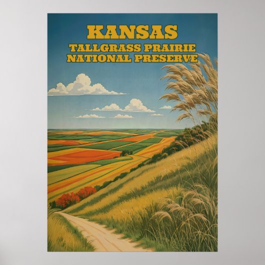 Kansas Tallgrass Prairie National Preserve V03 Poster (Vorne)