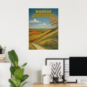 Kansas Tallgrass Prairie National Preserve V03 Poster (Heimbüro)