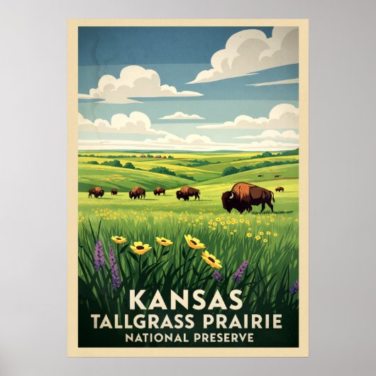 Kansas Tallgrass Prairie National Preserve V04 Poster (Vorne)