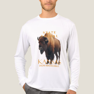 Kansas-Territorium-Tier Amerikanischer Bison Tri-Blend Shirt