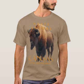 Kansas-Territorium Tier Bison Americanus T-Shirt