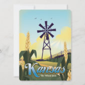 Kansas "the Wheat Staat" Reiseplakat. (Rückseite)