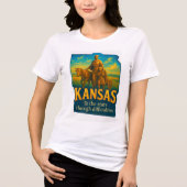Kansas-themed artistic T-shirt design! Tri-Blend Shirt (Vorderseite)