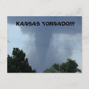 Kansas-Tornado-Postkarte Postkarte