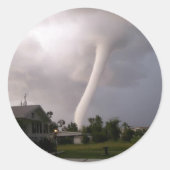 Kansas Tornado Runder Aufkleber (Vorderseite)